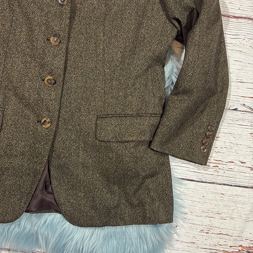 Vintage Burberry Burberry's Wool Velvet Collared Blazer - Picture 8 of 10